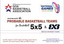 37th National GAMES: Goa Basketball Team Probables